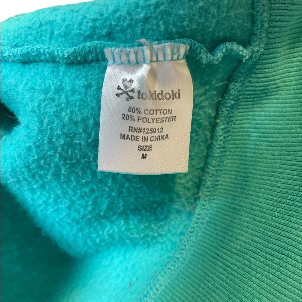 Tokidoki Teal Hoodie with Rainbow Design - Picture 13 of 15